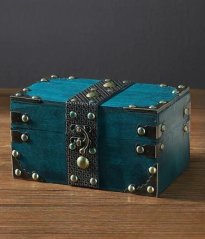 Starožitná dřevěná truhlička - Emerald