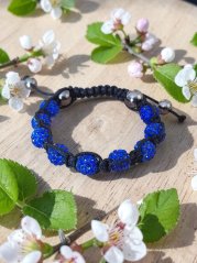 Shamballa náramek - modrý