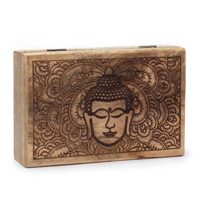 Dřevěná krabička - Buddha