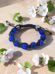 Shamballa náramek - modrý