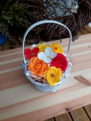 Mýdlové květy - Svítící košíček