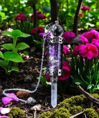 Kyvadlo s krystalickou špičkou - Ametyst