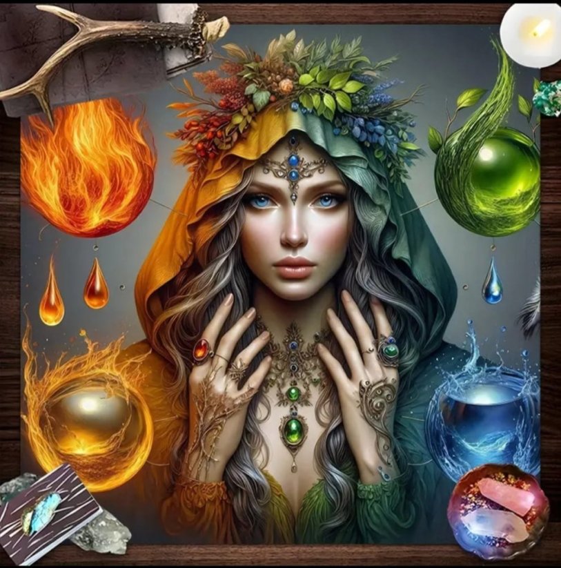 Vykládací ubrus - Čtyři živly