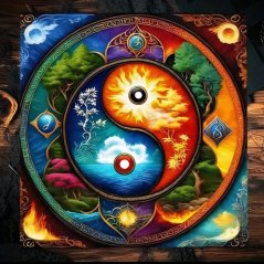 Vykládací ubrus - Jin-jang