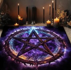 Vykládací ubrus - Gotický pentagram