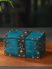 Starožitná dřevěná truhlička - Emerald