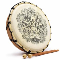 Šamanský buben - Hamsa s hůlkami