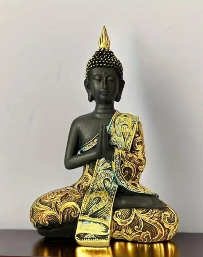 Socha - Buddha zlatomodrý