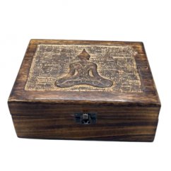 Dřevěná vzpomínková krabička - Buddha
