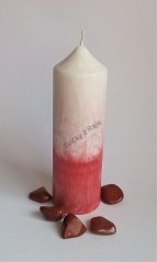 Svíčka s kamenem - Jaspis červený
