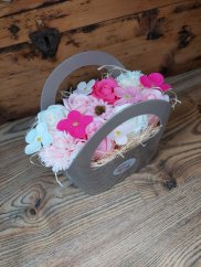 Mýdlové květy - Růžovobílá taštička