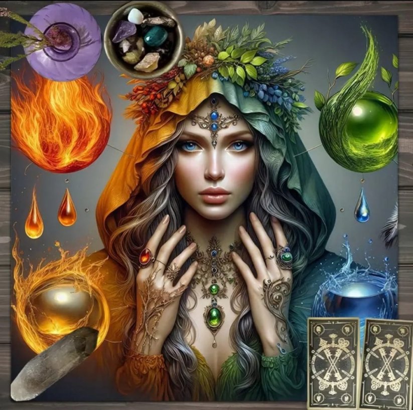 Vykládací ubrus - Čtyři živly