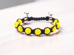 Shamballa náramek - žlutý