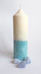 Svíčka s kamenem - Chalcedon