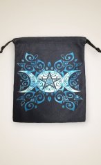 Sáček na tarotové karty - Pentagram s měsícem