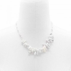 Dlouhý náhrdelník - Jaspis bílý