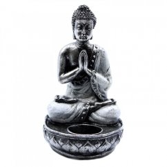 Buddha svícen - Bílý