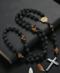 Růženec - Černý s Tygřím okem