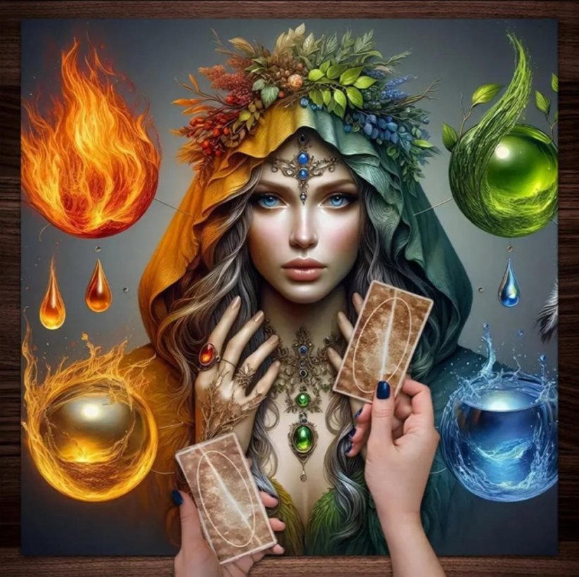 Vykládací ubrus - Čtyři živly