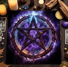 Vykládací ubrus - Gotický pentagram