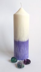Svíčka s kamenem - Fluorit