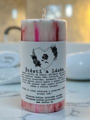 Rituální svíčka - Štěstí a láska