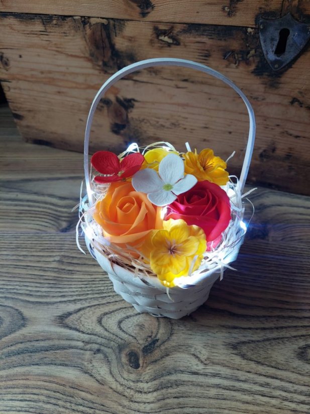 Mýdlové květy - Svítící košíček