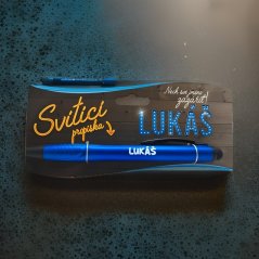 Svítící dárková propiska - Lukáš