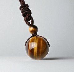 Tygří oko zlaté - Set náramku a přívěsku